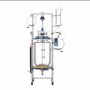 Chemical Vacuum Mixing Reaction Vessel 50L Jacketed Glass Reactor in Laboratory